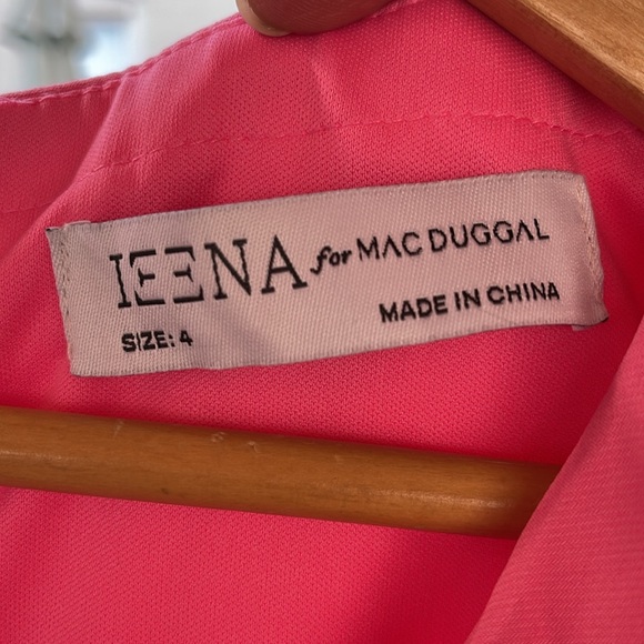 Ieena x Mac Duggal - Candy Pink Jersey Sleeveless Side Ruched Slit Gown Size 4 - Picture 15 of 17